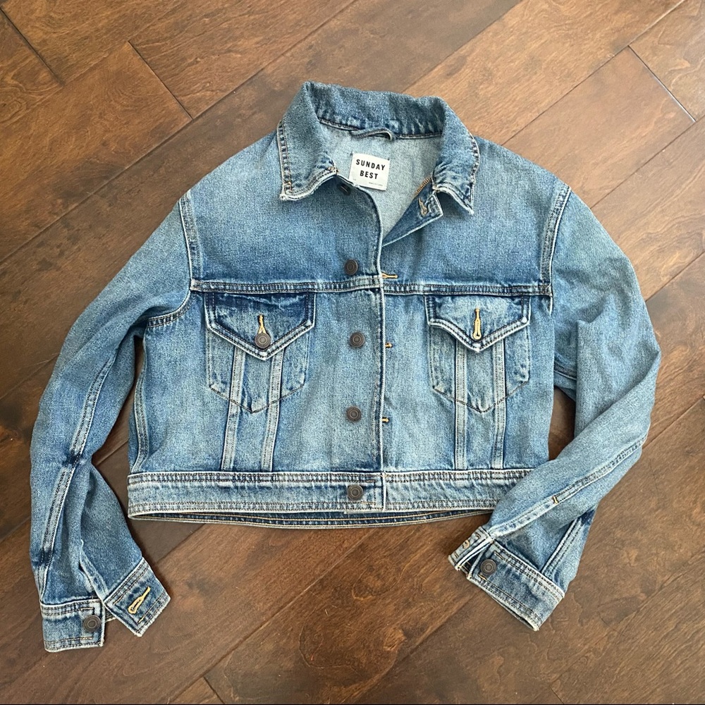Aritzia Sunday Best Cropped Jean Jacket